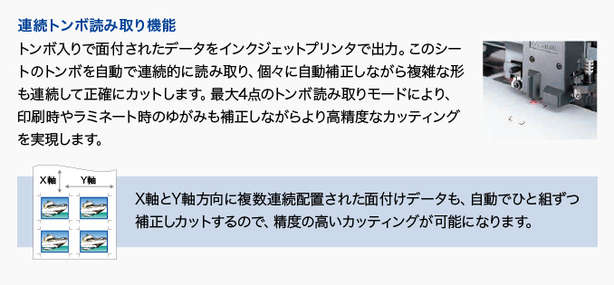 連続トンボ読み取り機能